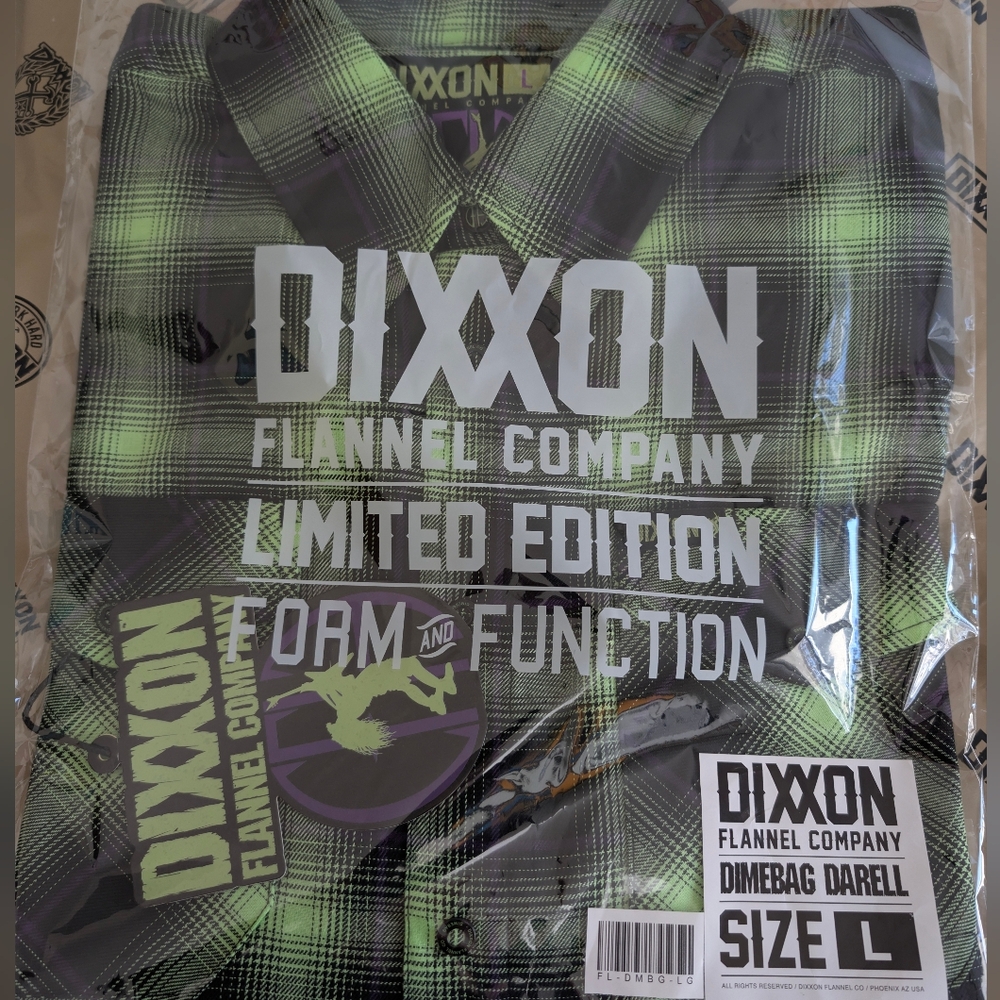 Dixxon Dimebag Darrell Flannel Men's Size L